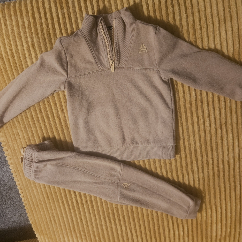 Toddler Reebok Beige Tracksuit Set 4T
